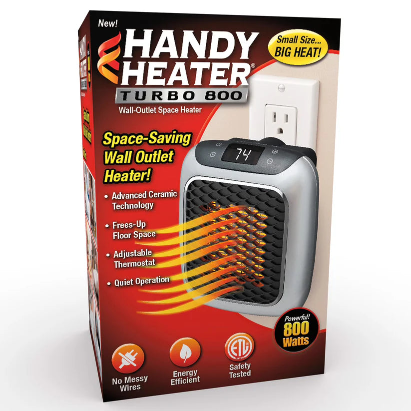 Handy Heater Turbo 800 - Portable Wall-Outlet Space Heater